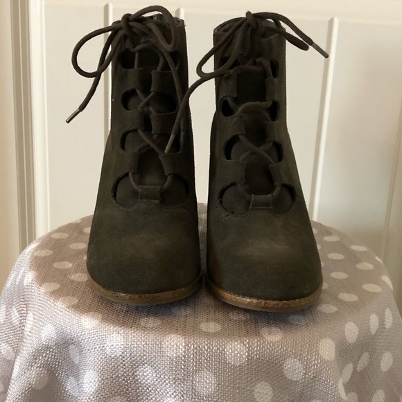 Hunter Green Suede Bootie - Picture 2 of 5